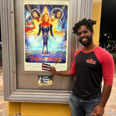 Here I am at the theater, soaking in the atmosphere! I especially enjoy watching films that I've worked on, as it’s a rewarding experience to see our collective hard work come to life on the big screen.